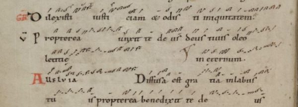 melismas visible in the notation in Cod. Sang 375